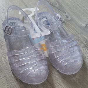 Cat & Jack Silver Glitter Sandals